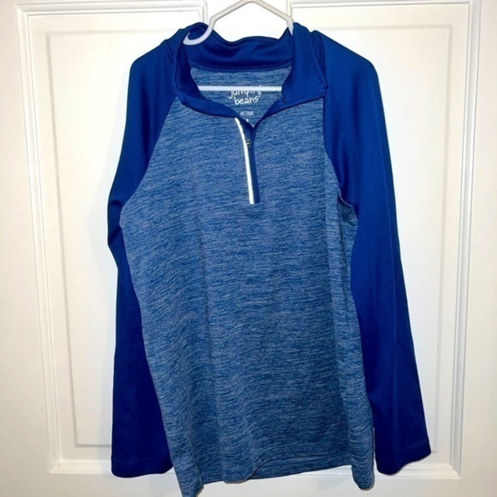 Jumping beans pullover. Boys size 8. 90% polyester, 10% spandex.